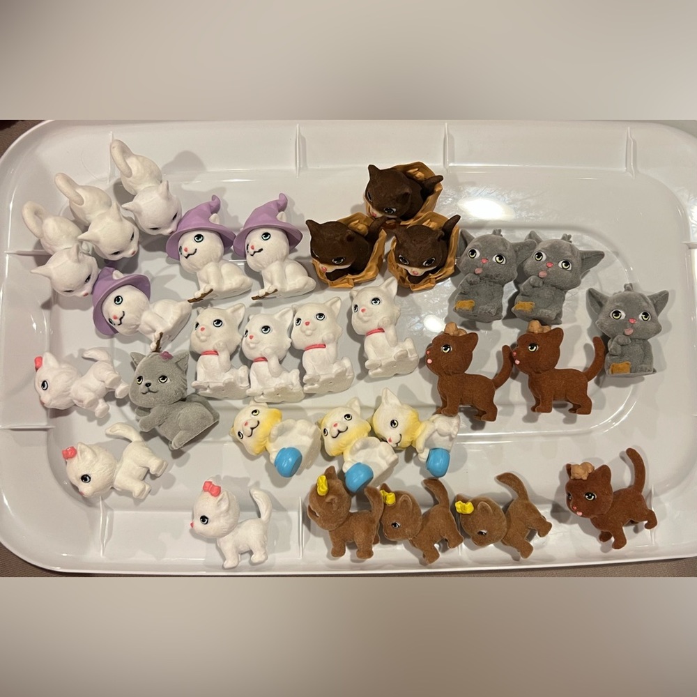 Jungle in my pocket, puppy in my pocket, and Kitty in my pocket collectible toys